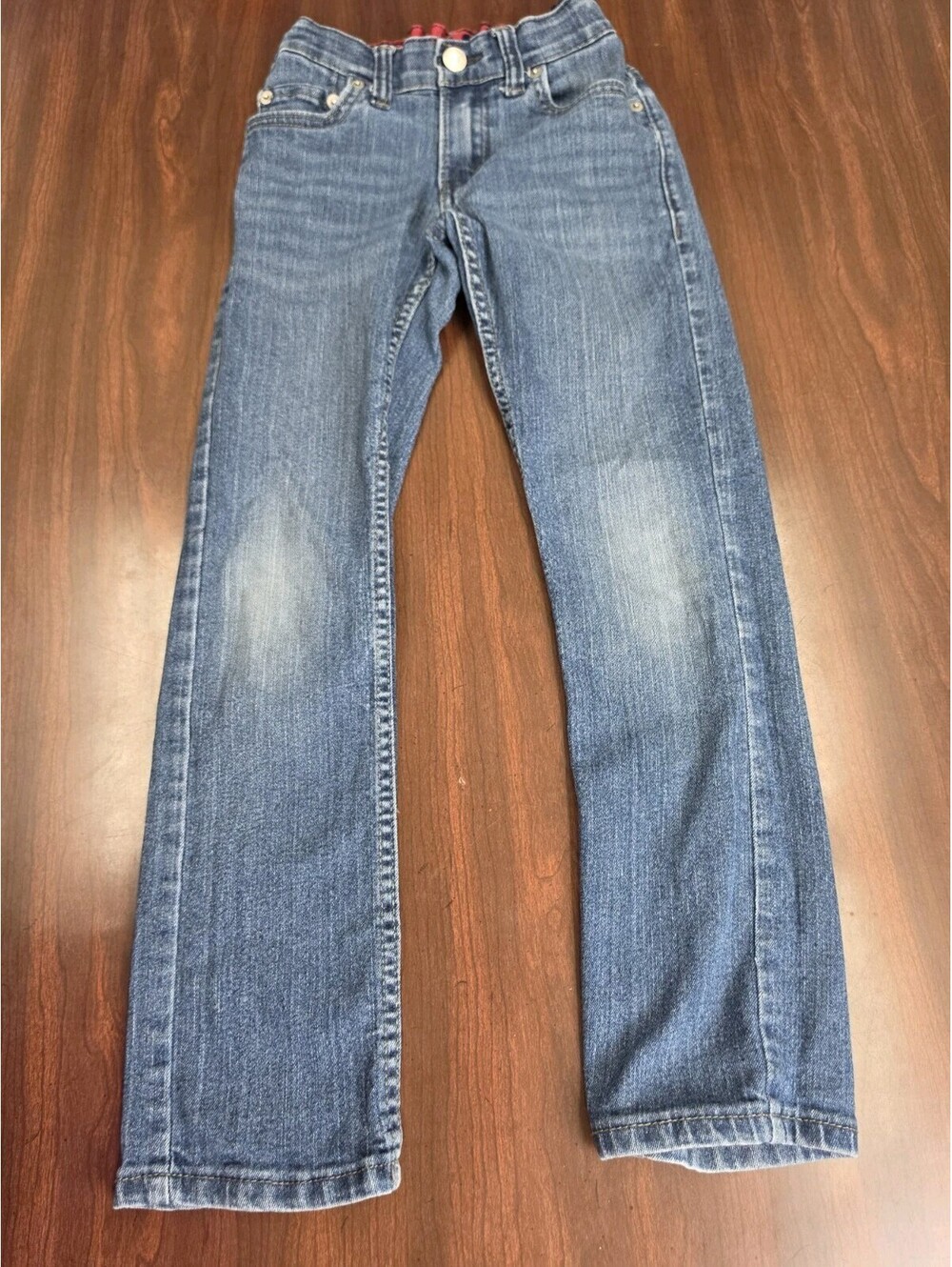 Levis 511 Slim Fit Jeans Boys Size 8 Regular Blue Denim Adjustable Waist Casual